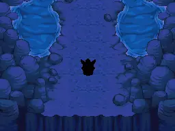 Pokemon mysterieux traverse la cascade