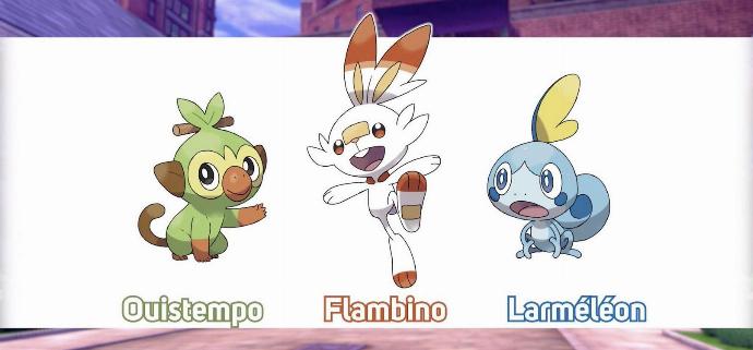 pokemon epee bouclier starters