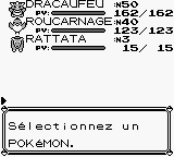 Q dans le menu Pokémon