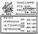 Mew avec le sprite de Magicarpe