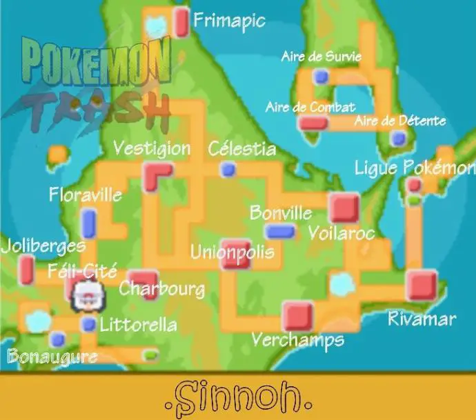 Pokémon DEPS map Sinnoh