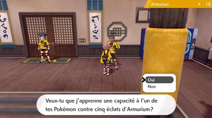 Maître des Capacités Dojo de la Maîtrise Isolarmure Move Tutor