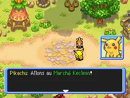 Pikachu veut aller au Marché Kécléon.