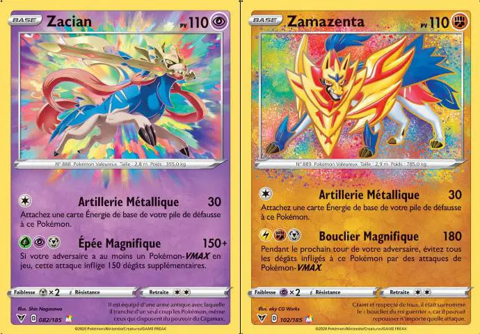 zacian zamazenta carte tcg