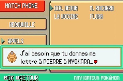 Capture d'écran Appel Pokénav