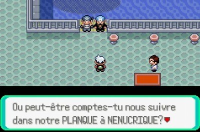 La team aqua va dans sa planque à Nénucrique