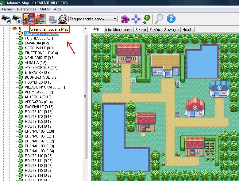 Créer et insérer une map dans une ROM GBA dans Rom Hack & Fan Game