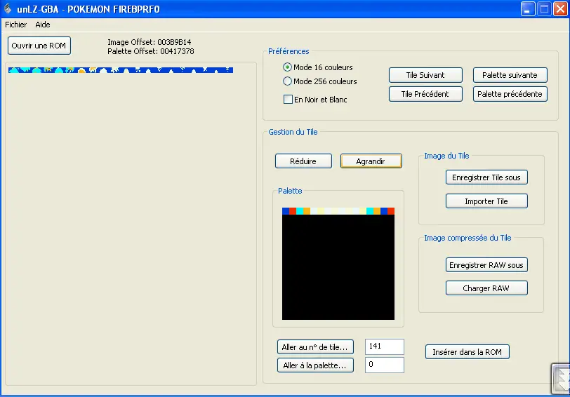 Tile des flammes sur Unlz-GBA