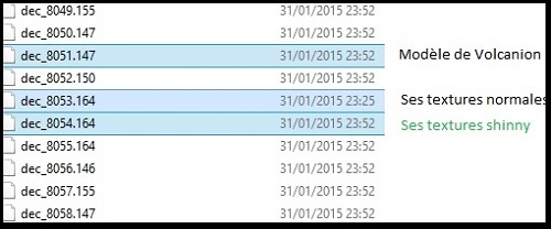 Fichiers du modèle de Volcanion