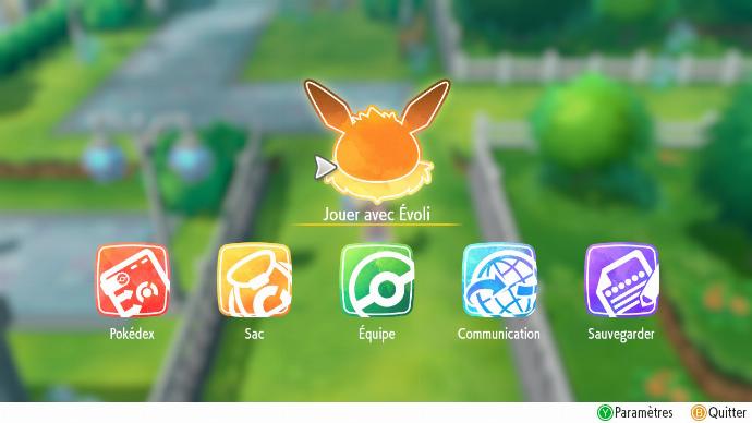 Interagir avec son Starter Pokémon Let's Go Evoli et Pikachu