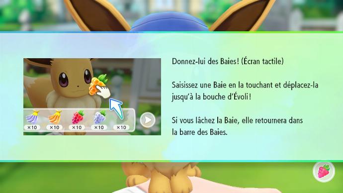 Interagir avec son Starter Pokémon Let's Go Evoli et Pikachu