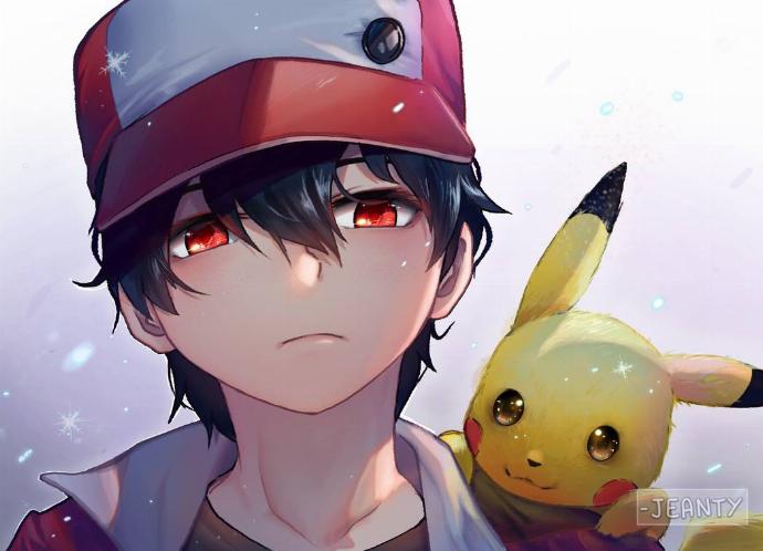 Red Pikachu fanart