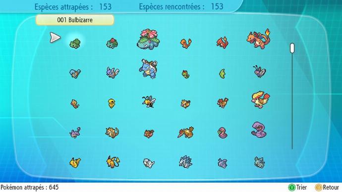 Pokédex de Pokémon Lets' Go