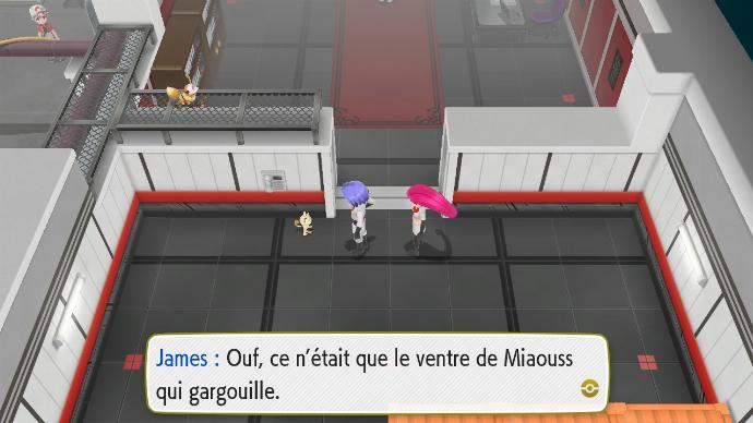 Pokémon Let's Go Repaire Rocket Jessie James Miaouss Ventre Gargouille