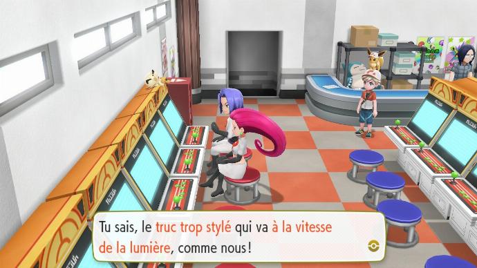 Pokémon Let's Go Repaire Rocket Jessie James Conversation