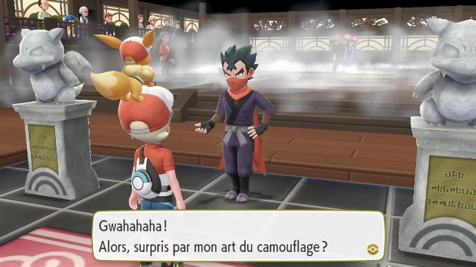 Pokémon Let's Go Arène Parmanie Gardien Koga