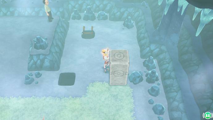 Pokémon Let's Go Îles Écume Intérieur Grotte Rocher Main Forte Force Pousse Trou
