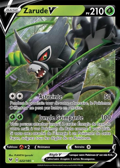 Carte Zarude V tcg