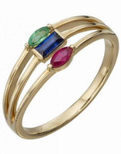 bague saphir rubis emeraude