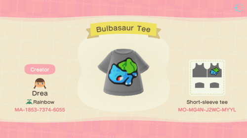 animal crossing shirt bulbizarre