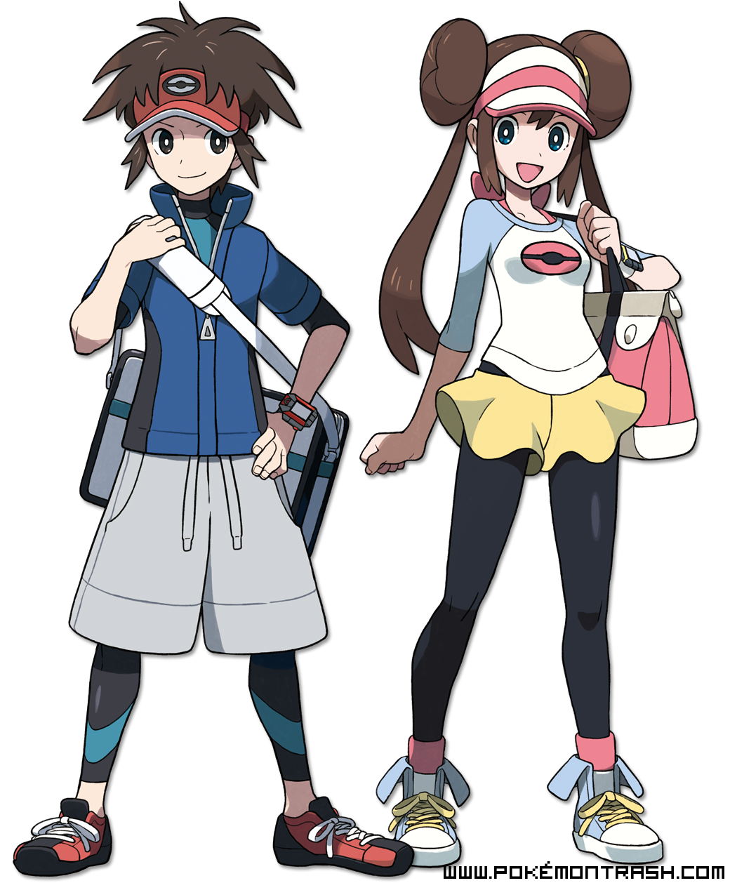 Le héros et l'héroïne de Pokémon Noir 2 & Pokémon Blanc 2