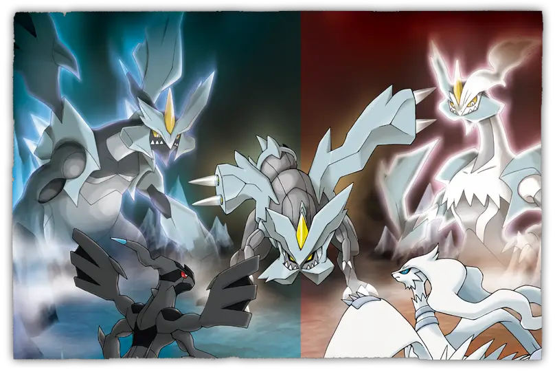 Kyurem, Reshiram, Zekrom dans Pokémon Noir 2 et Pokémon Blanc 2