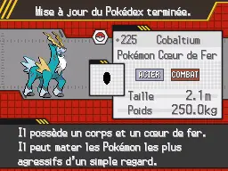 Page Pokédex de Cobaltium