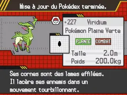 Page Pokédex de Viridium