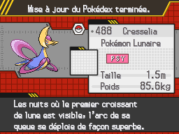 Page Pokédex de Cresselia