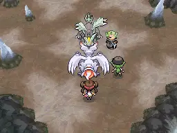 N et Reshiram face à Kyurem et Ghetis