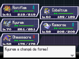 Formation de Kyurem Noir