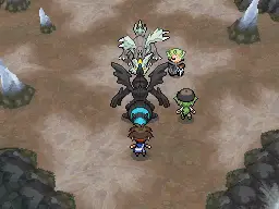 N et Zekrom face à Kyurem et Ghetis