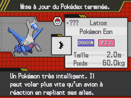 Fiche Pokédex de Latios