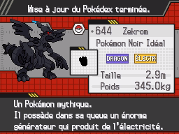 Page Pokédex de Zekrom