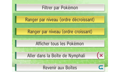 Les filtres de recherche