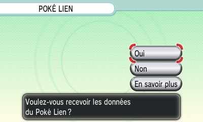 Recevoir quelque chose du Poké Lien