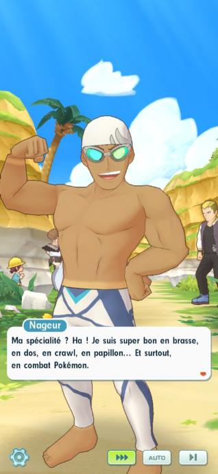 Nageur Combat Pokémon Masters Screenshot
