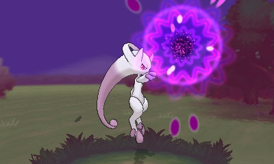 Mewtwo lançant Frappe Psy