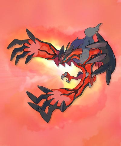 Yveltal sur Fond Rouge