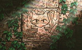 Représentation de Mew sur le mur du Temple