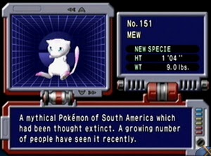 Description de Mew dans le Pokédex