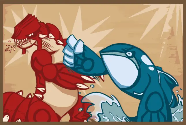 Artwork Groudon Kyogre