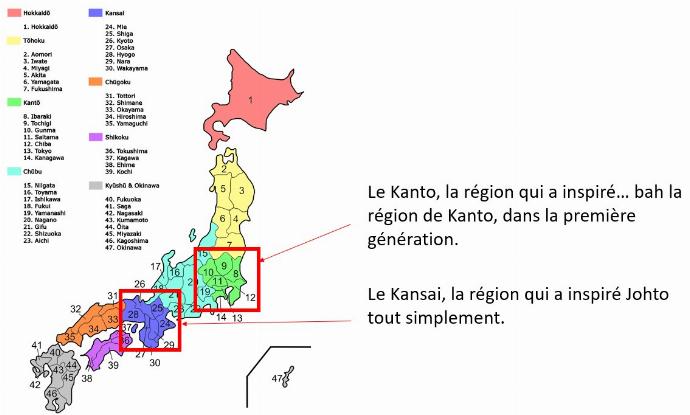 Carte Japon Kanto Kansai