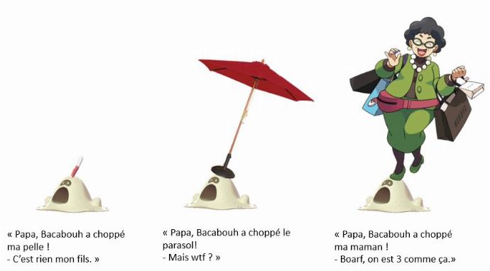 bacabouh a choppé un parasol