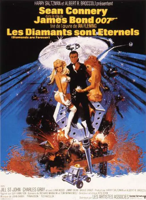 affiche james bond les diamants sont éternels