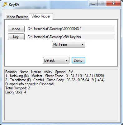 Onglet Video Ripper