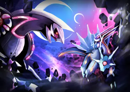 Artwork de Dialga et Palkia par SpaceSmilodon