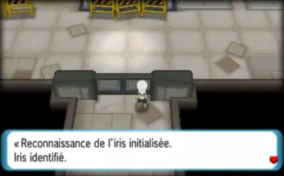 Reconnaissance de l'iris du héros pour ouvrir les portes.