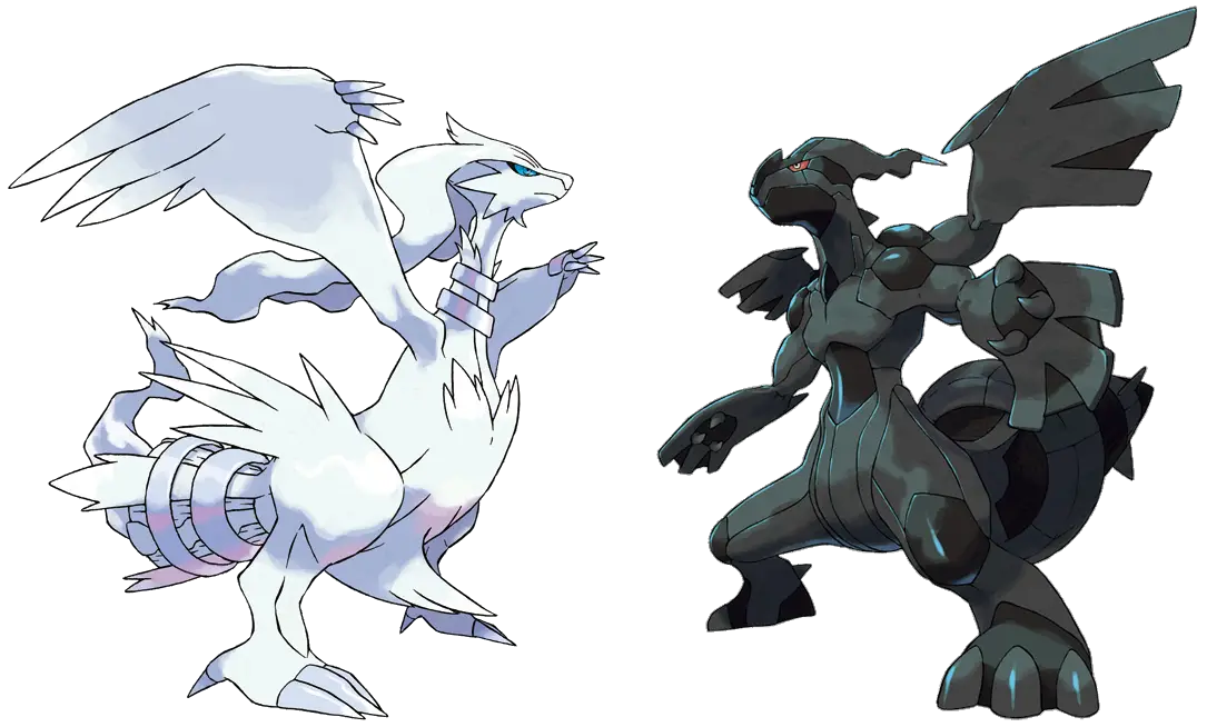 Reshiram et Zekrom dans toute leur splendeure.