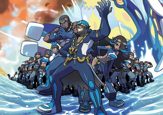 La Team Aqua sur Rubis Omega Saphir Alpha